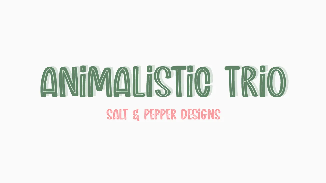 Animalistic Trio Font