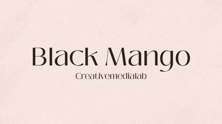 Black Mango font