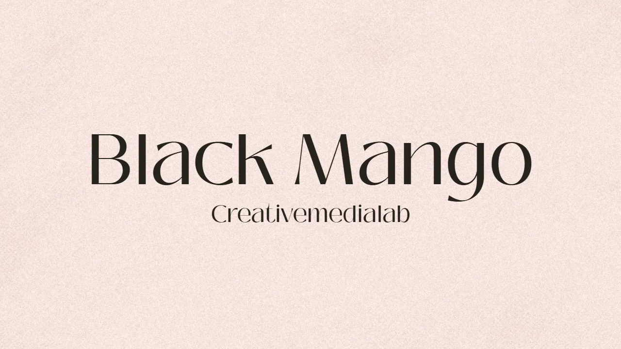 Black Mango font