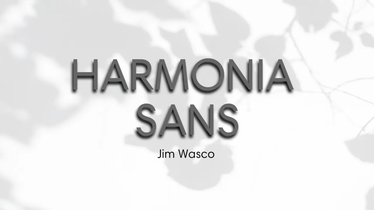 Harmonia sans font