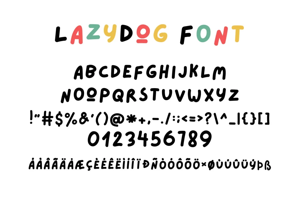 Lazy Dog Font 2