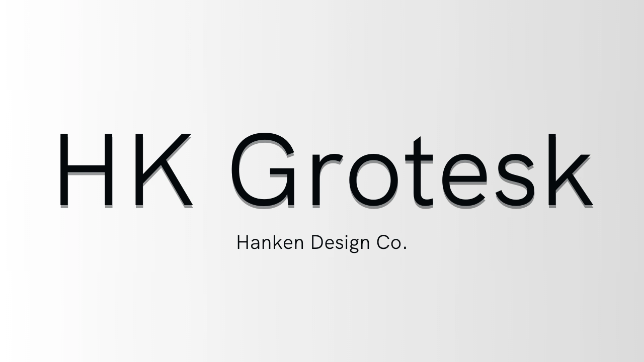 HK Grotesk Font