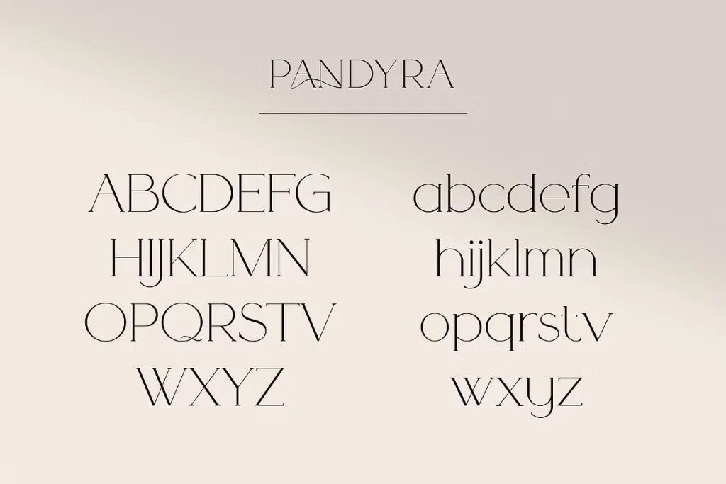 pandyra font view 4