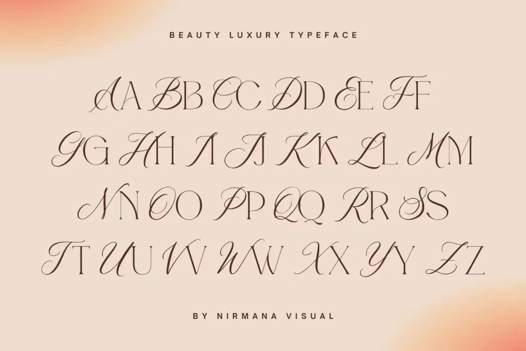 Beauty Luxury Font View 3