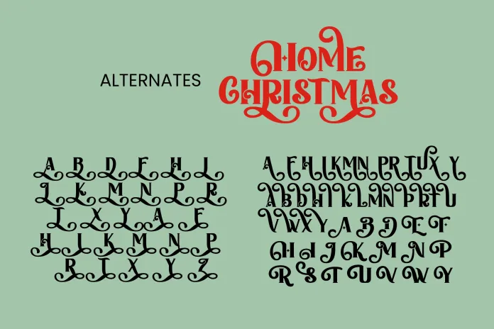 Home Christmas Font View 3