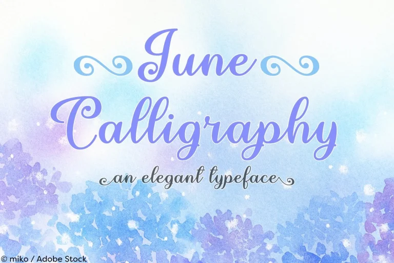 June Calligraphy Font