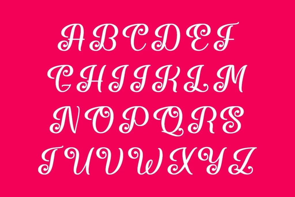 June Calligraphy Font View 1