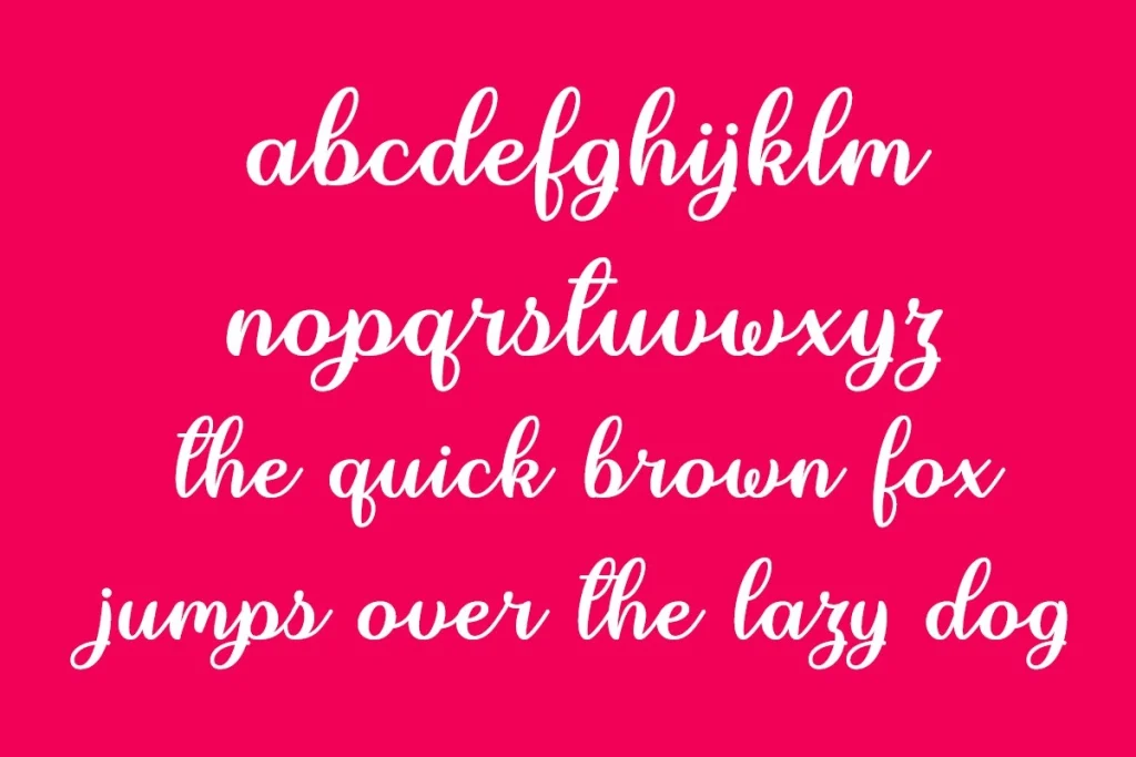 June Calligraphy Font View 2