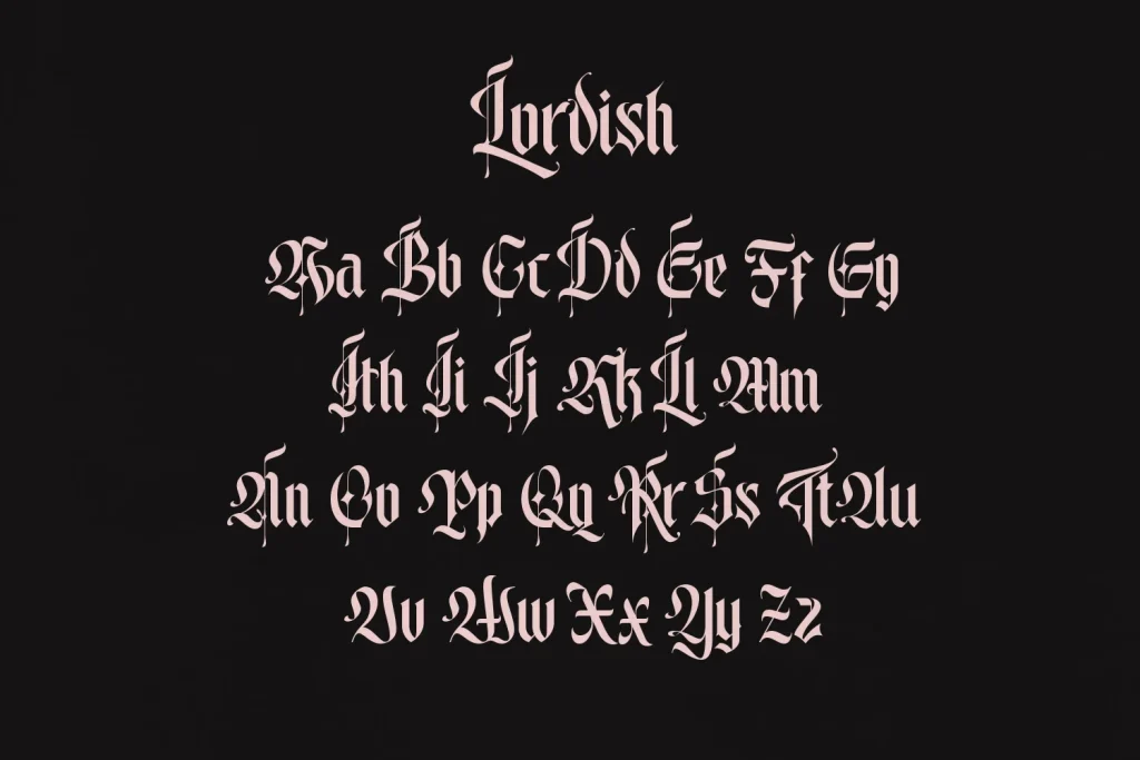 lordish font view 2