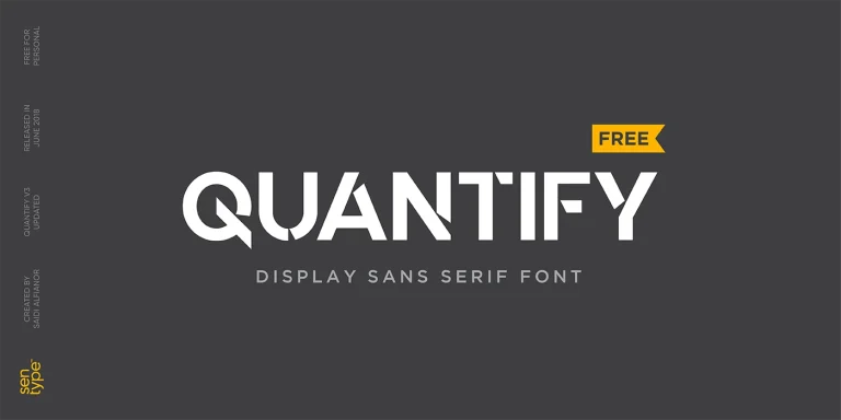 quantify font free download