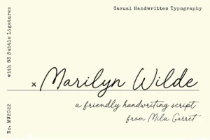 Marilyn Wilde Font Download