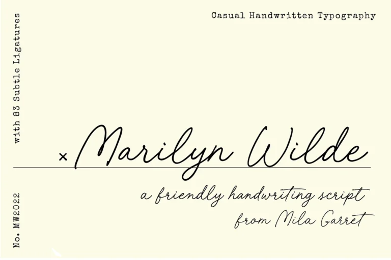 Marilyn Wilde Font Download