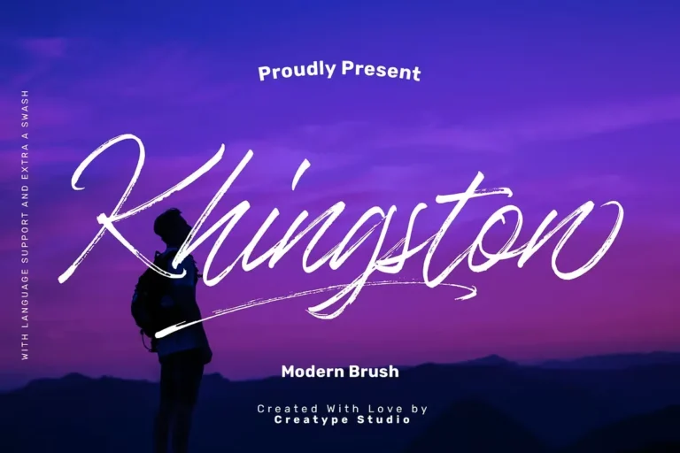 khingston brush font download