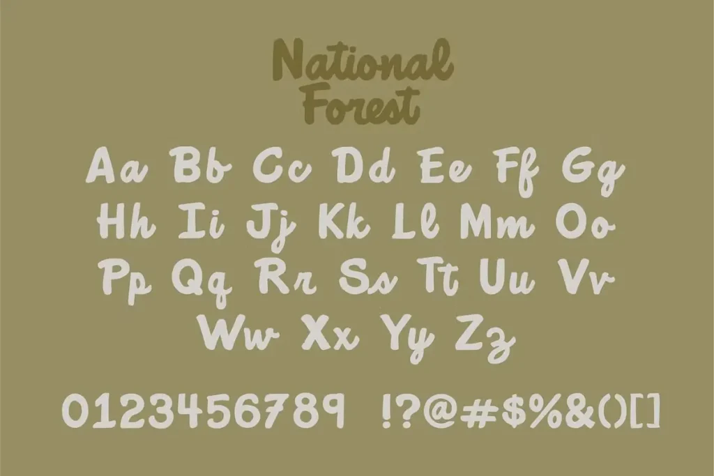 National Forest Font Download 3