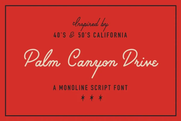 Palm Canyon Drive Font 1