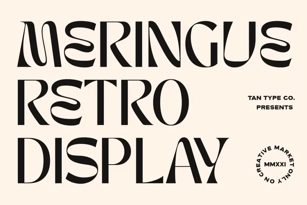 Tan Meringue Font feature