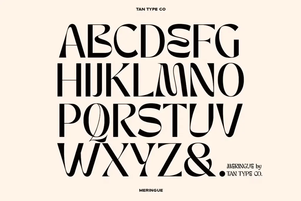Tan Meringue Font view 1