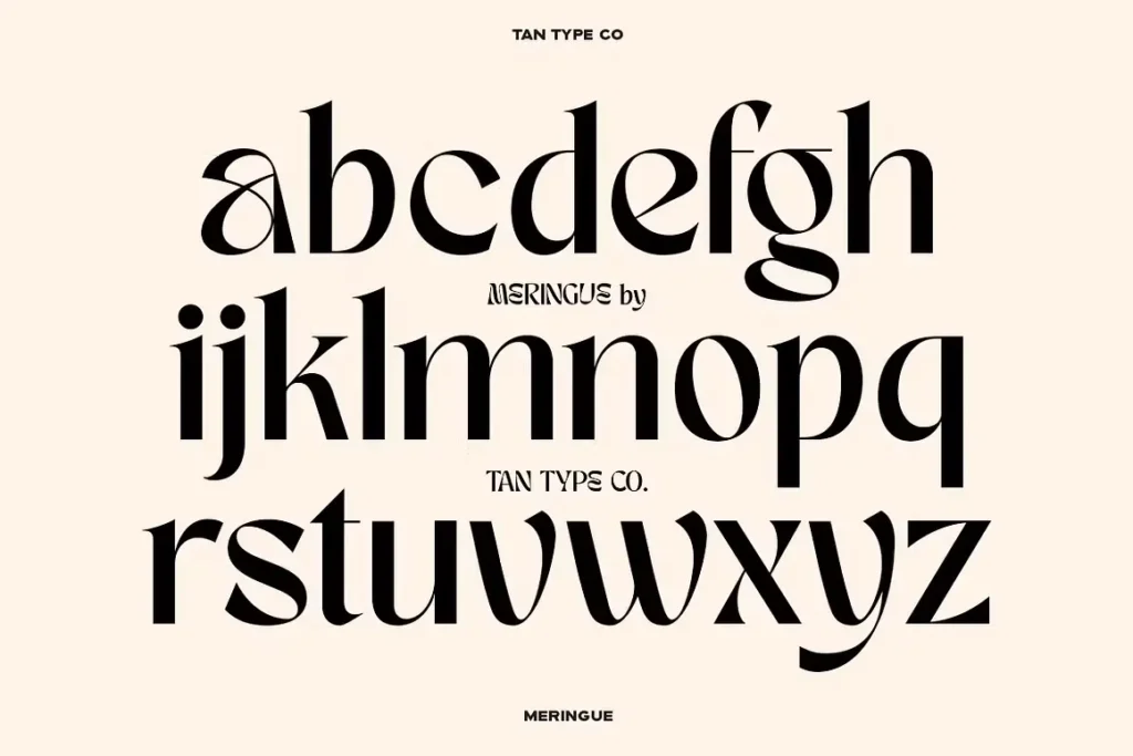 Tan Meringue Font view 2