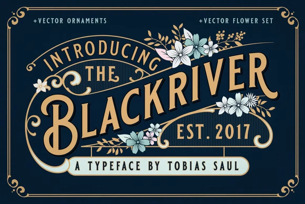 black river font feature