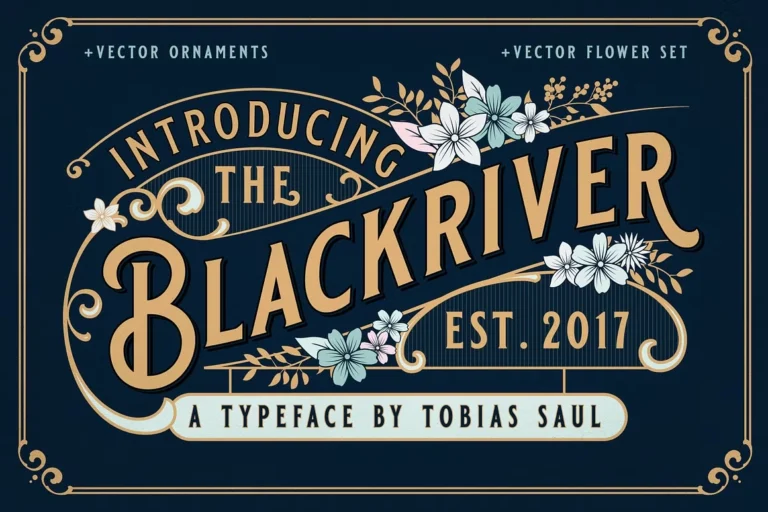 black river font feature