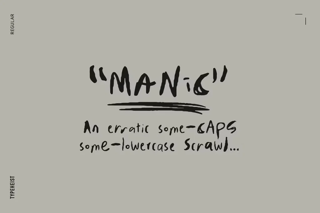 manic font feature
