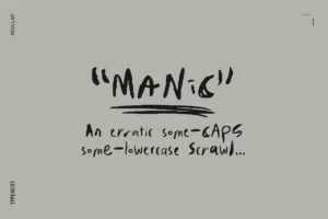 manic font feature