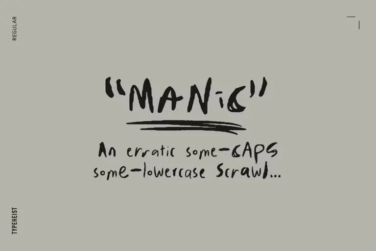 manic font feature