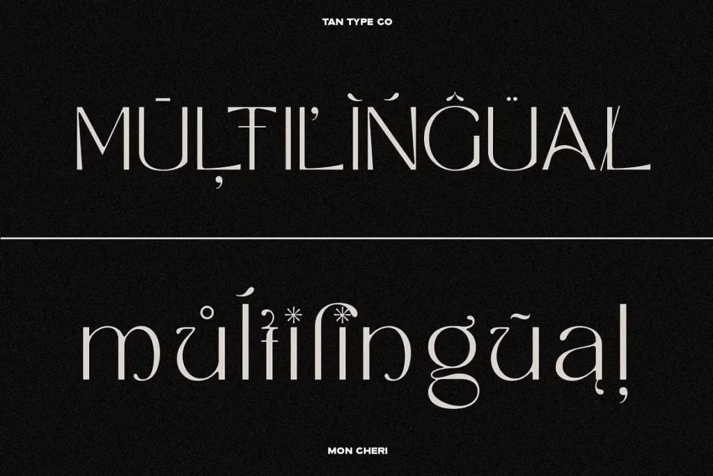 tan mon cheri font view 3