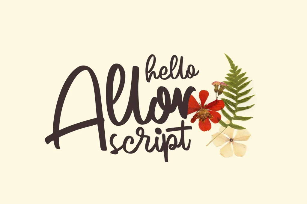 Allor script font
