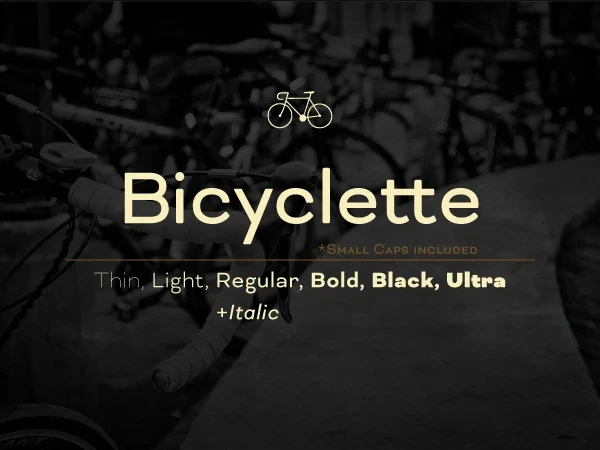 bicyclette font
