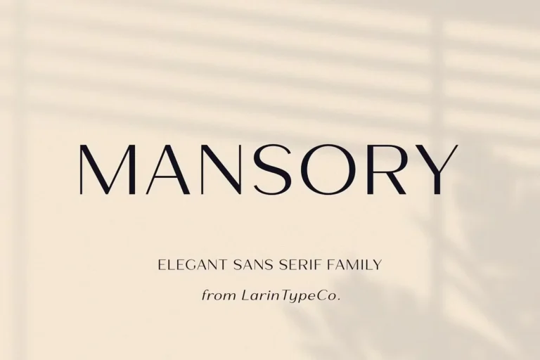 mansory regular font free download