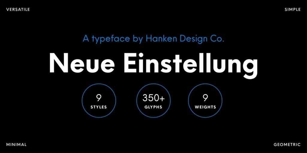 neue einstellung font