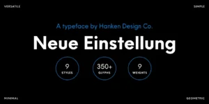 neue einstellung font