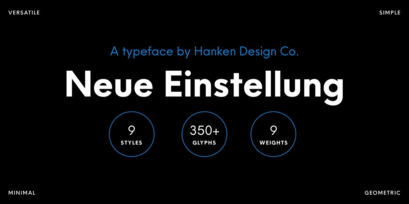 neue einstellung font