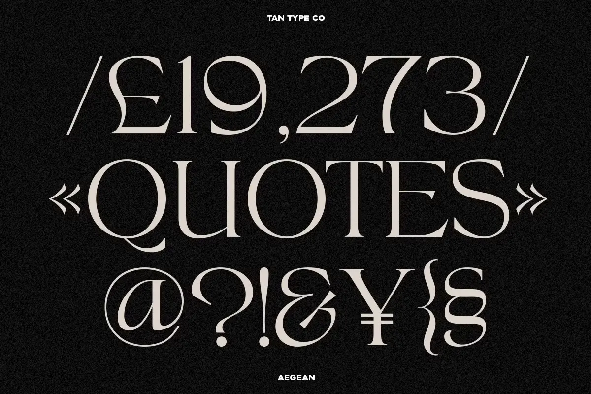 Tan Aegean font free download 3