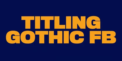Titling Gothic Font