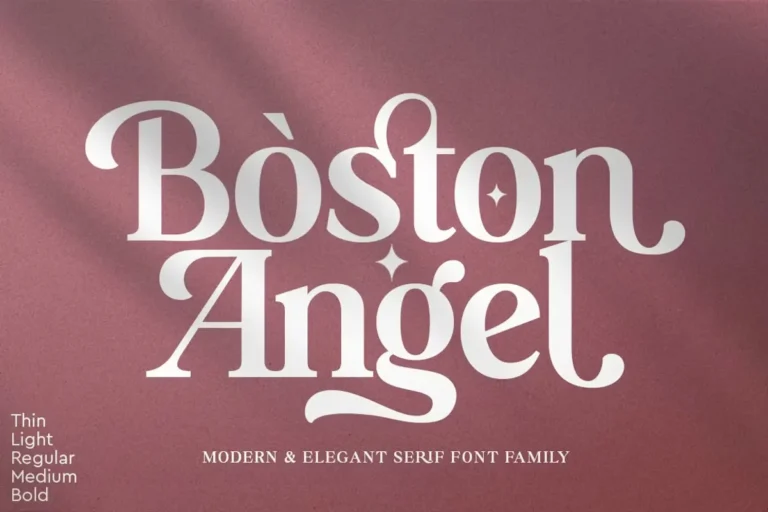boston angel font