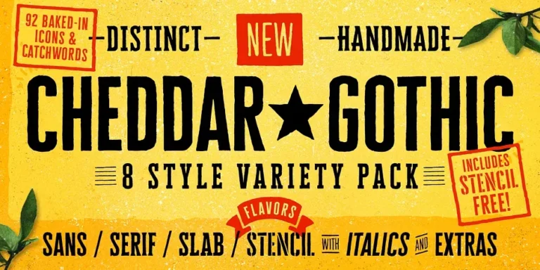 Cheddar Gothic Font