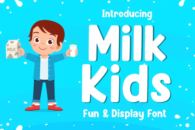 milk kids font feature