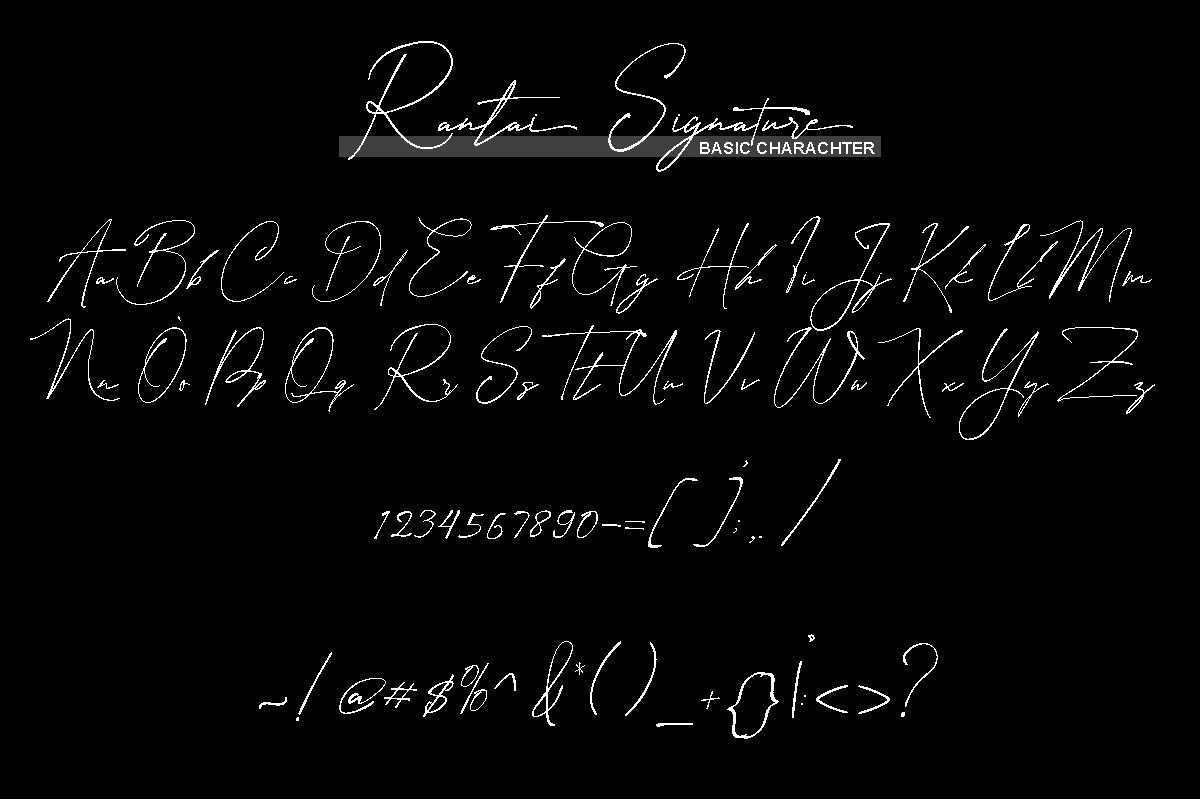 rantai signature font free 2