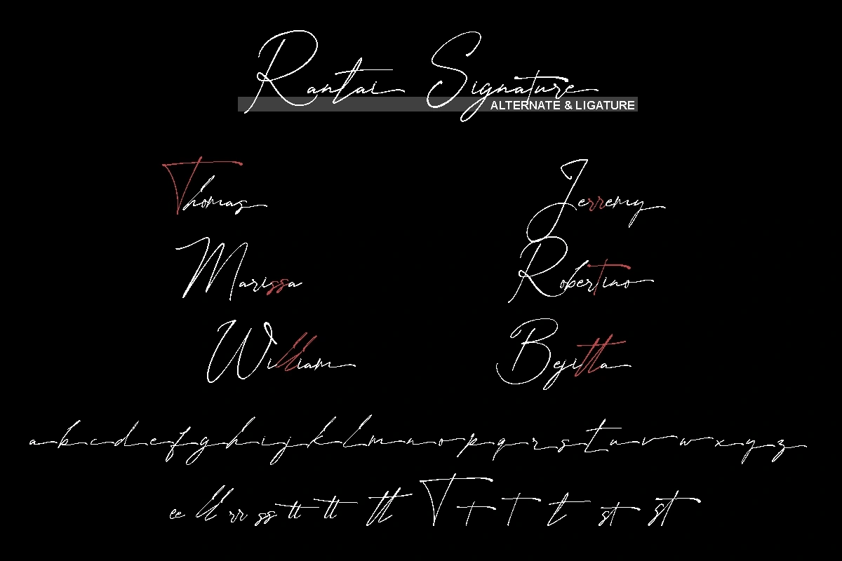 rantai signature font free 4