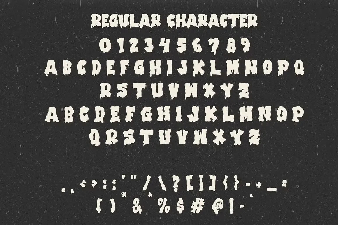 spookink font view 3