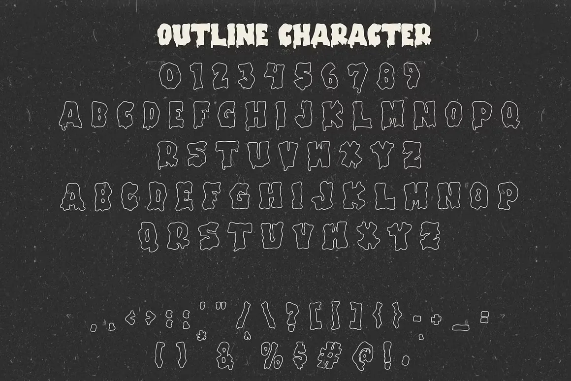 spookink font view 4