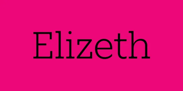 elizeth font feature
