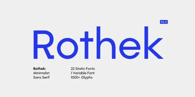 rothek font feature